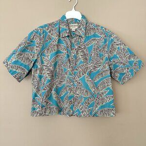 ALTERED Vintage Cooke Street Honolulu Hawaiian Shirt Cropped Men M Women L Boxy